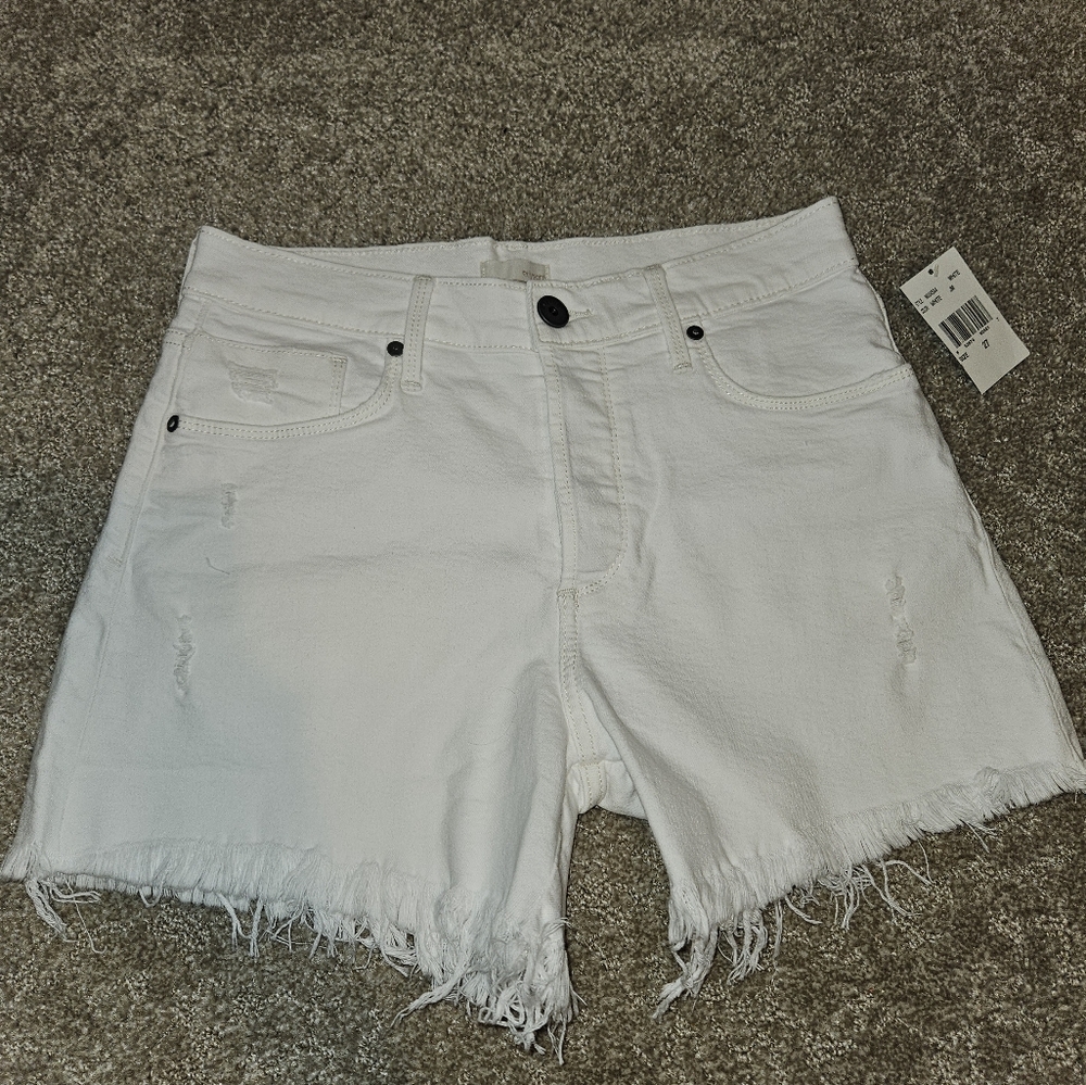Edyson Womens White fray shorts